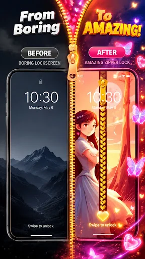 Zipper Lock Screen: ZipLock