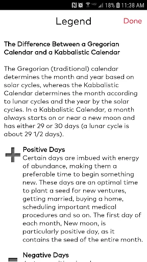 Kabbalistic Calendar screenshot 2