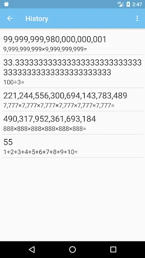 Calculator with many digit screenshot 2