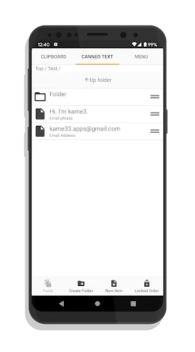 Clipboard / Canned text List screenshot 1