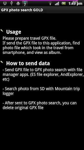 GPX Photo search screenshot 1