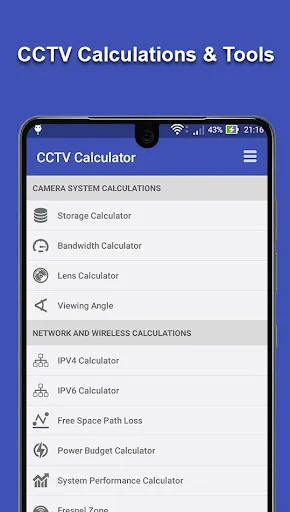 CCTV Calculator and Tools screenshot 1