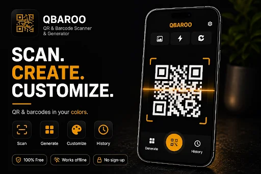 QBAROO QR Scanner & Generator