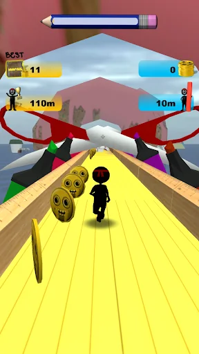 Stickman Run: 1 2 3 Go Running screenshot 1