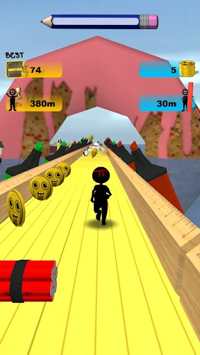 Stickman Run: 1 2 3 Go Running screenshot 4