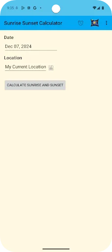 Sunrise Sunset Calculator
