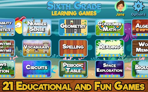 Sixth Grade Learning Games SE