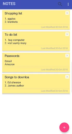 Notes up