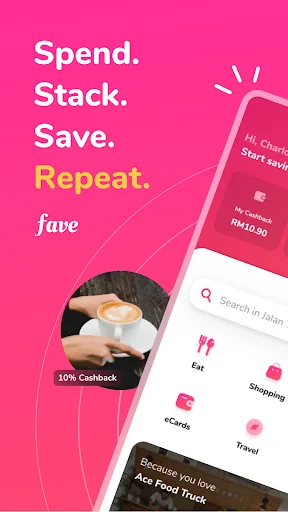 Fave - Cashback & Savings screenshot 1