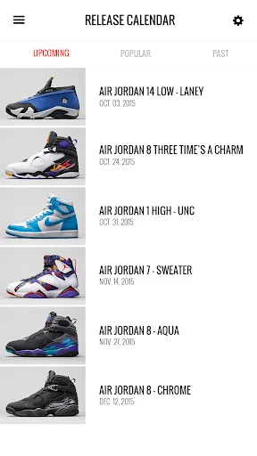 KicksOnFire: Shop, Release Cal