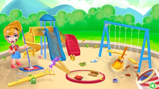 Girl home cleaning fun screenshot 3