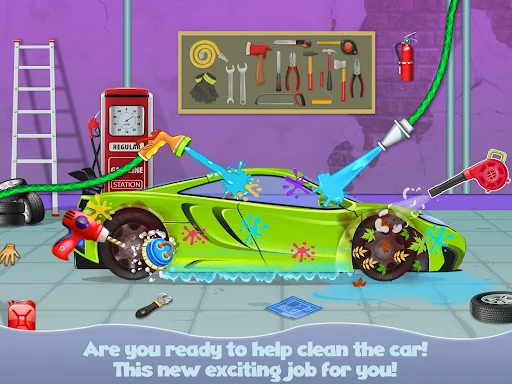 Baby Car Wash Garage Games screenshot 2