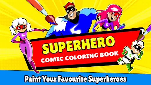 Superhero Coloring Book Games screenshot 1