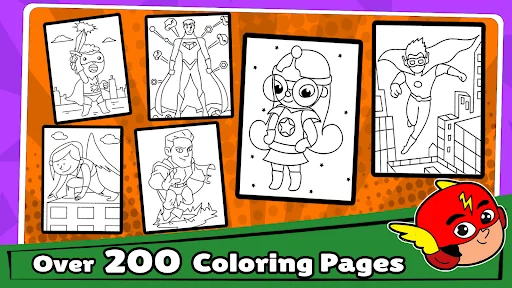 Superhero Coloring Book Games screenshot 3