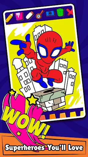 Superhero Coloring Book Games screenshot 4