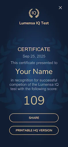 Lumensa IQ Test & Puzzles screenshot 1