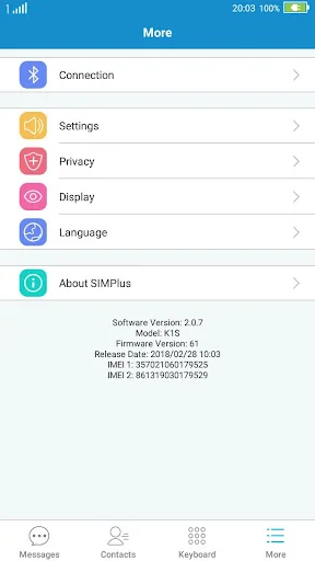 SIMPlus screenshot 1