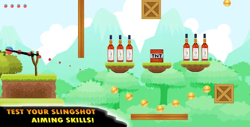 Knock Down Bottles: Slingshot screenshot 1