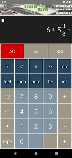 Feet&Inches Calculator screenshot 1
