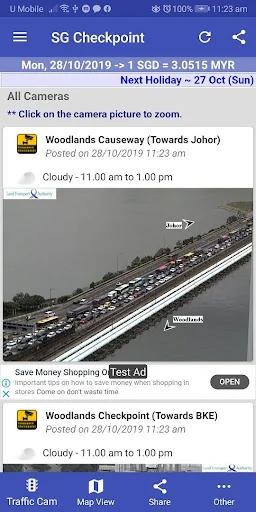 Singapore Checkpoint Traffic screenshot 2