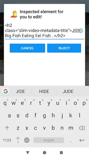 JIDE | JS Console & Inspect El screenshot 1