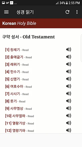 Korean Bible 성경듣기 screenshot 2