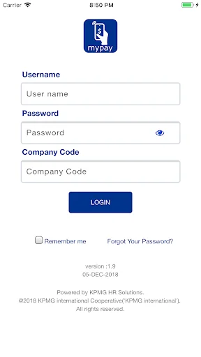 KPMG mypay screenshot 2