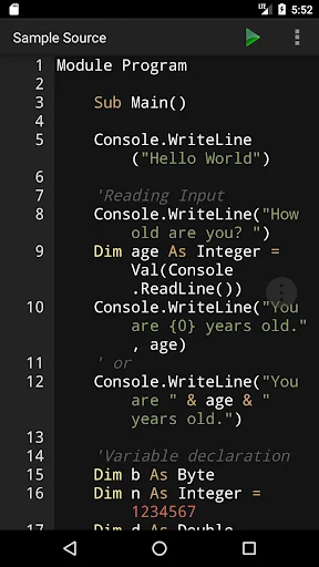 VB.NET Programming Compiler