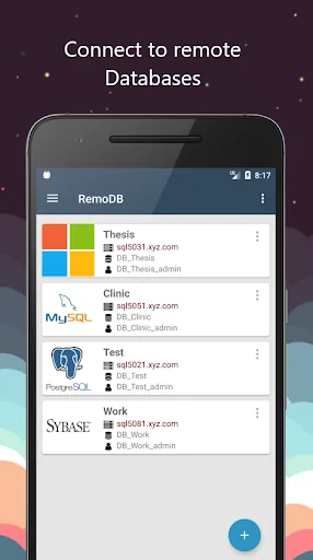 RemoDB SQL Client MySQL, MsSQL screenshot 1