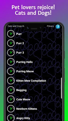 Cats and Dogs Ringtones screenshot 1