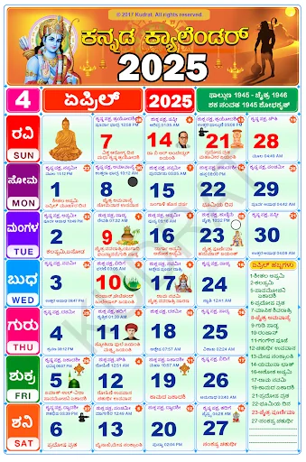 Kannada Calendar 2025