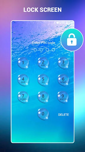 Lock screen - water droplets screenshot 1