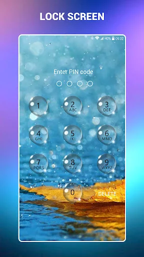 Lock screen - water droplets screenshot 2