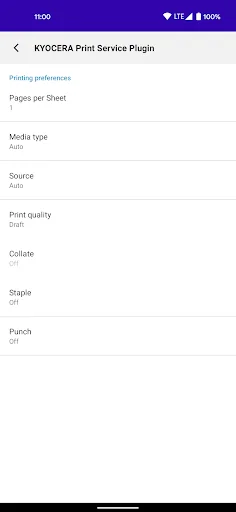 KYOCERA Print Service Plugin screenshot 2