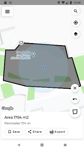 Area - fields area, distance a screenshot 1
