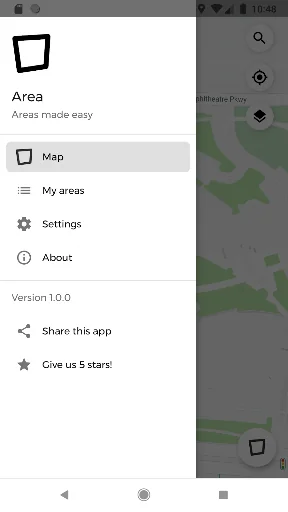 Area - fields area, distance a screenshot 2