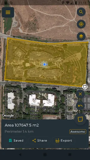 Area - fields area, distance a screenshot 3