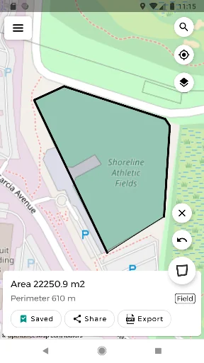 Area - fields area, distance a screenshot 4