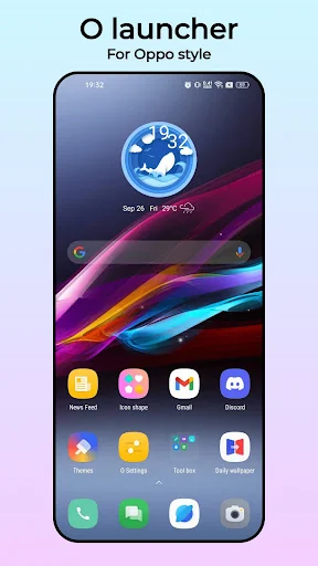 O Launcher, round launcher screenshot 1