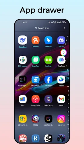 O Launcher, round launcher screenshot 2