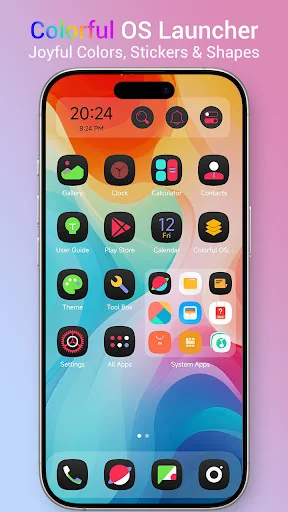 Colorful OS Launcher: Themes screenshot 1