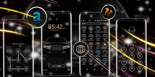 Black Car Launcher Theme screenshot 2