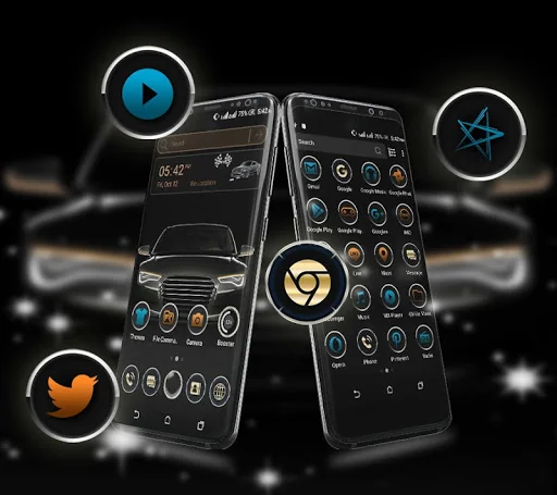Black Car Launcher Theme screenshot 4