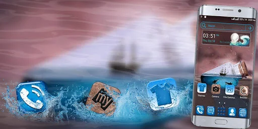 Sea Bottle Launcher Theme screenshot 2