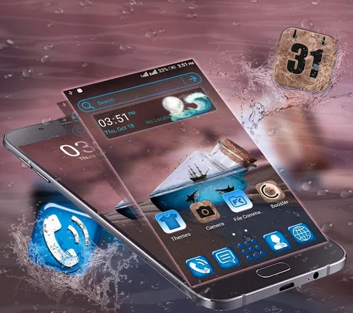 Sea Bottle Launcher Theme screenshot 4