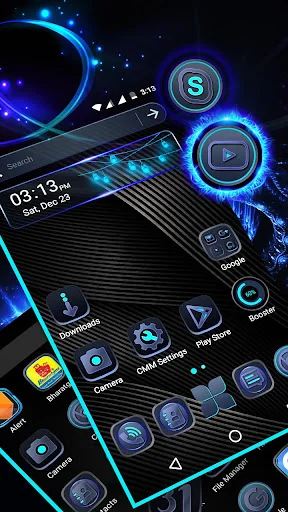 Cool Black Launcher Theme screenshot 1