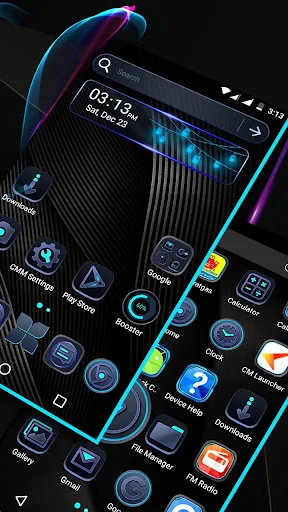 Cool Black Launcher Theme screenshot 3