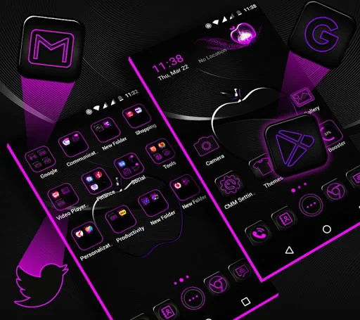 Crystal Black Apple Theme