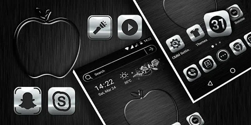 Crystal Silver Launcher Theme screenshot 2