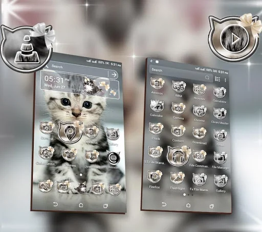 Cute Cat Launcher Theme screenshot 2